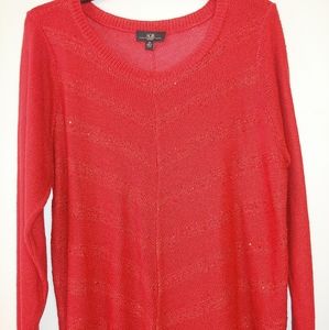 AGB Woman Red Sweater W/ Sequins